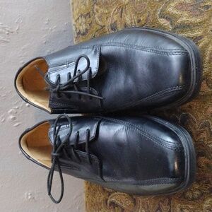 Clarks Tilden, Size 9M,Black Leather,Square Toe Oxfords